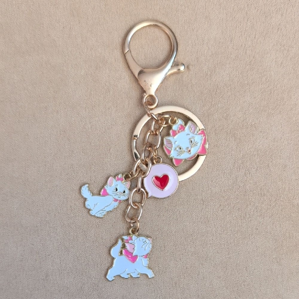 Disney Aristocats Marie Purse Charm Keychain